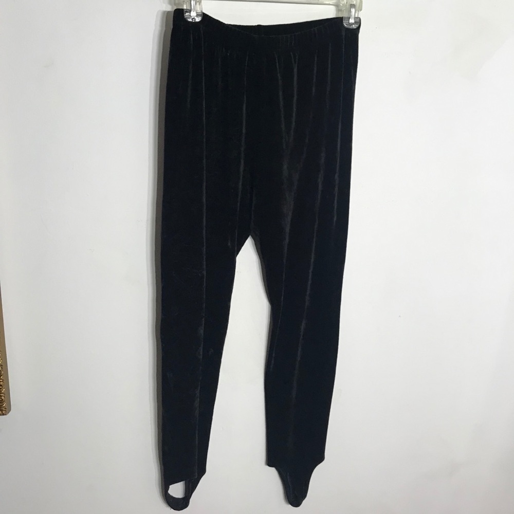 Vintage Velvet Black Stirrup Pant Juniors Sz Large